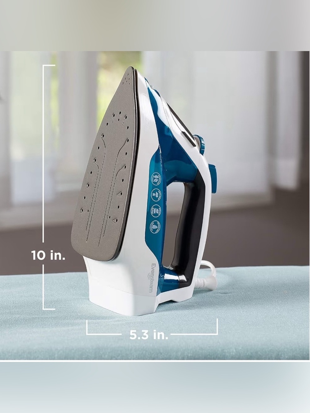 Black & Decker Teal & White Steam Iron with SmartSteam - Picture 2 of 6